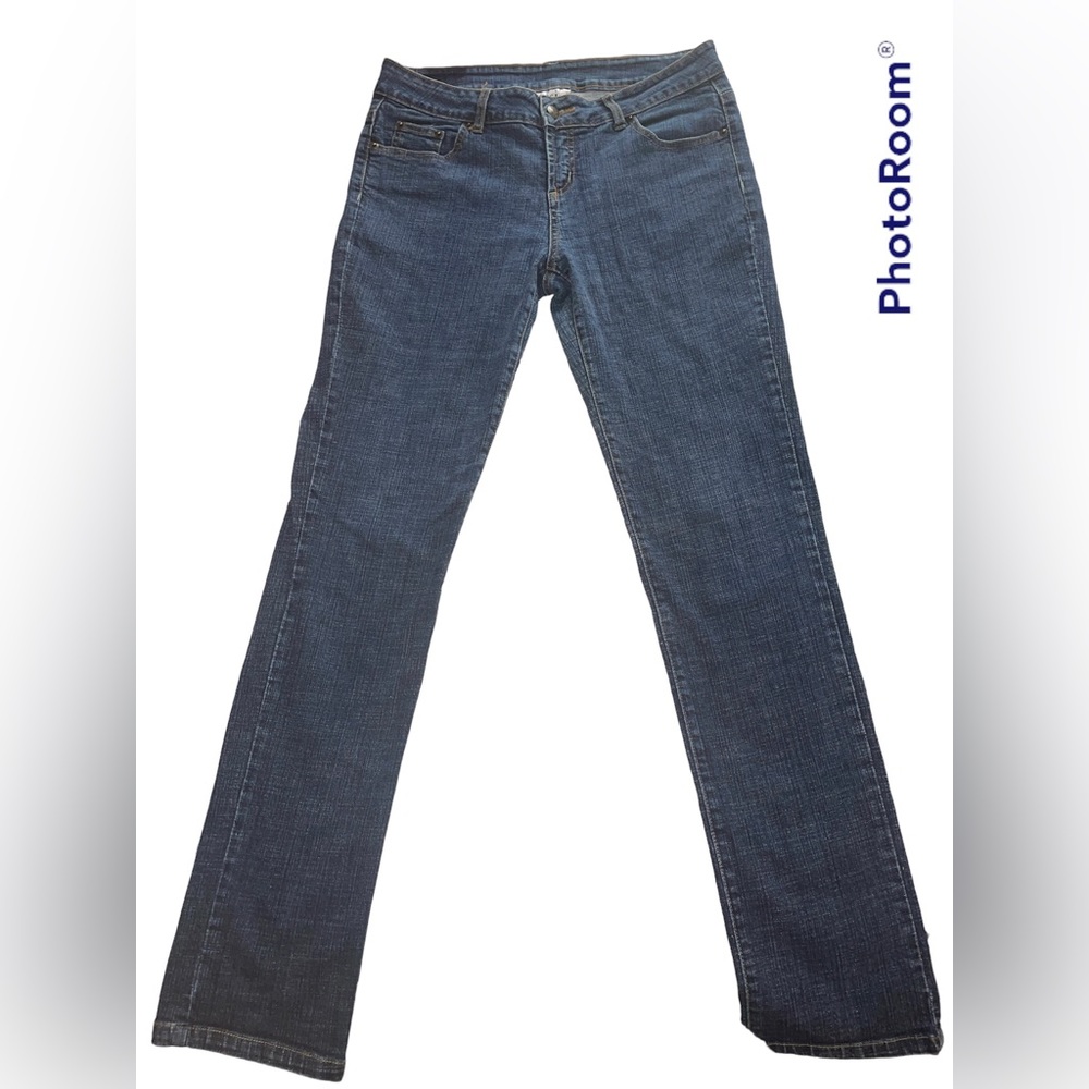 ECI dark wash straight leg women’s jeans